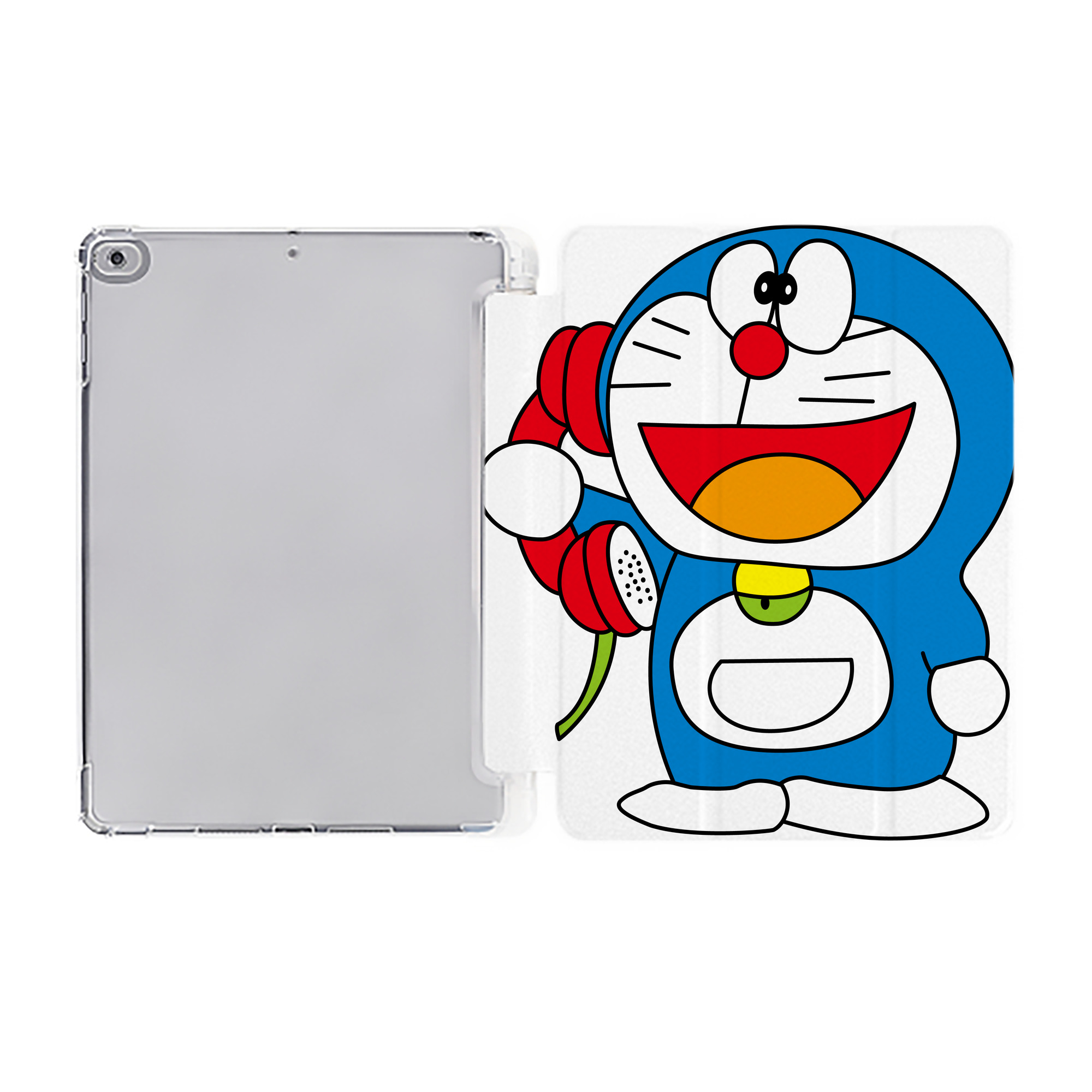 （画像用） ドラえもん Doraemon IPad ケース ペン収納付き 三つ折りスタンド PUレザー×シリコン 対応機種9.5/10.5/10.9インチ